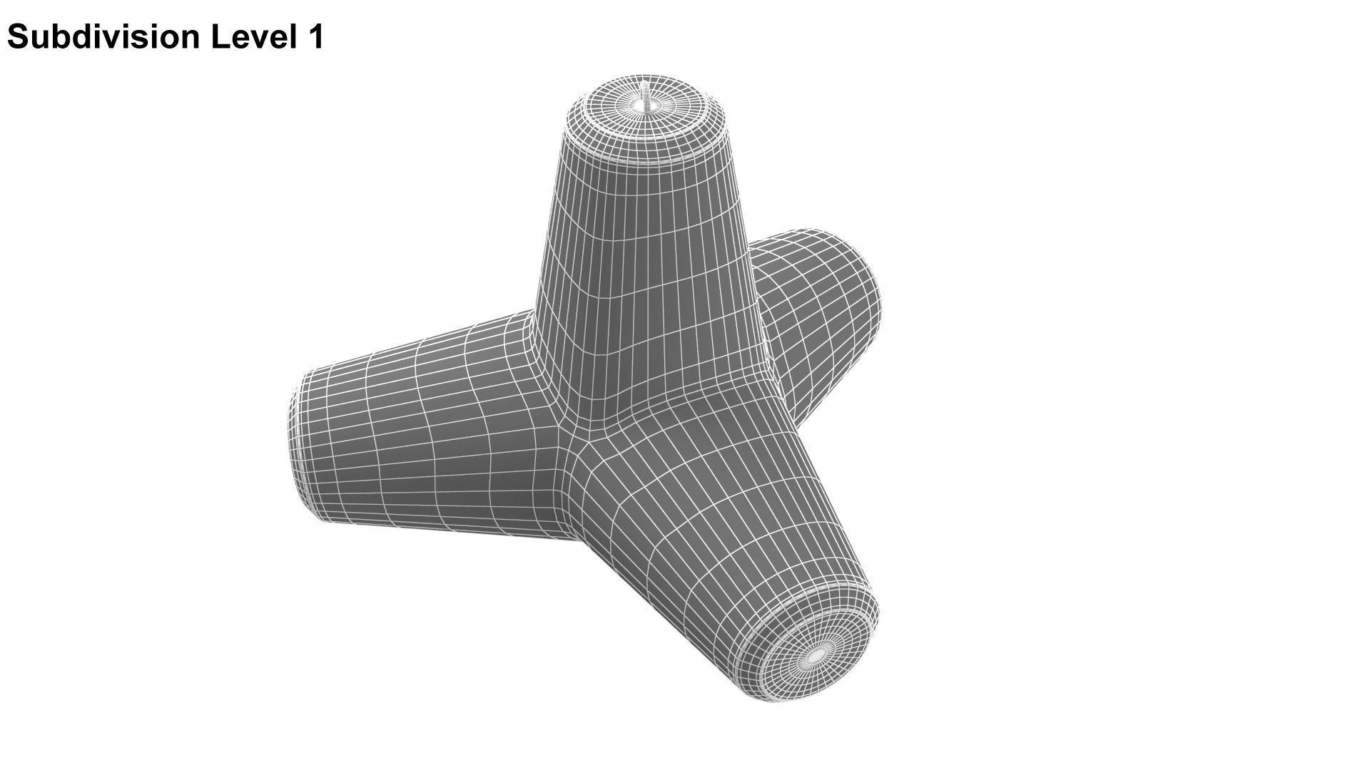 Concrete Tetrapod 3D model_8