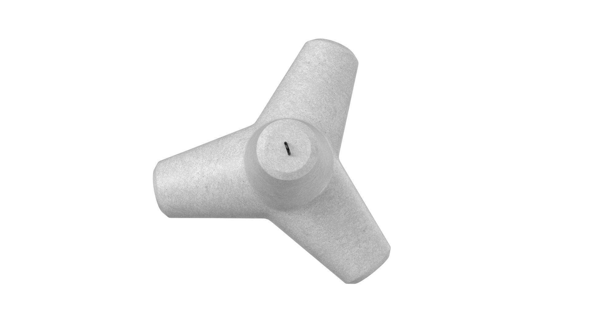 Concrete Tetrapod 3D model_4