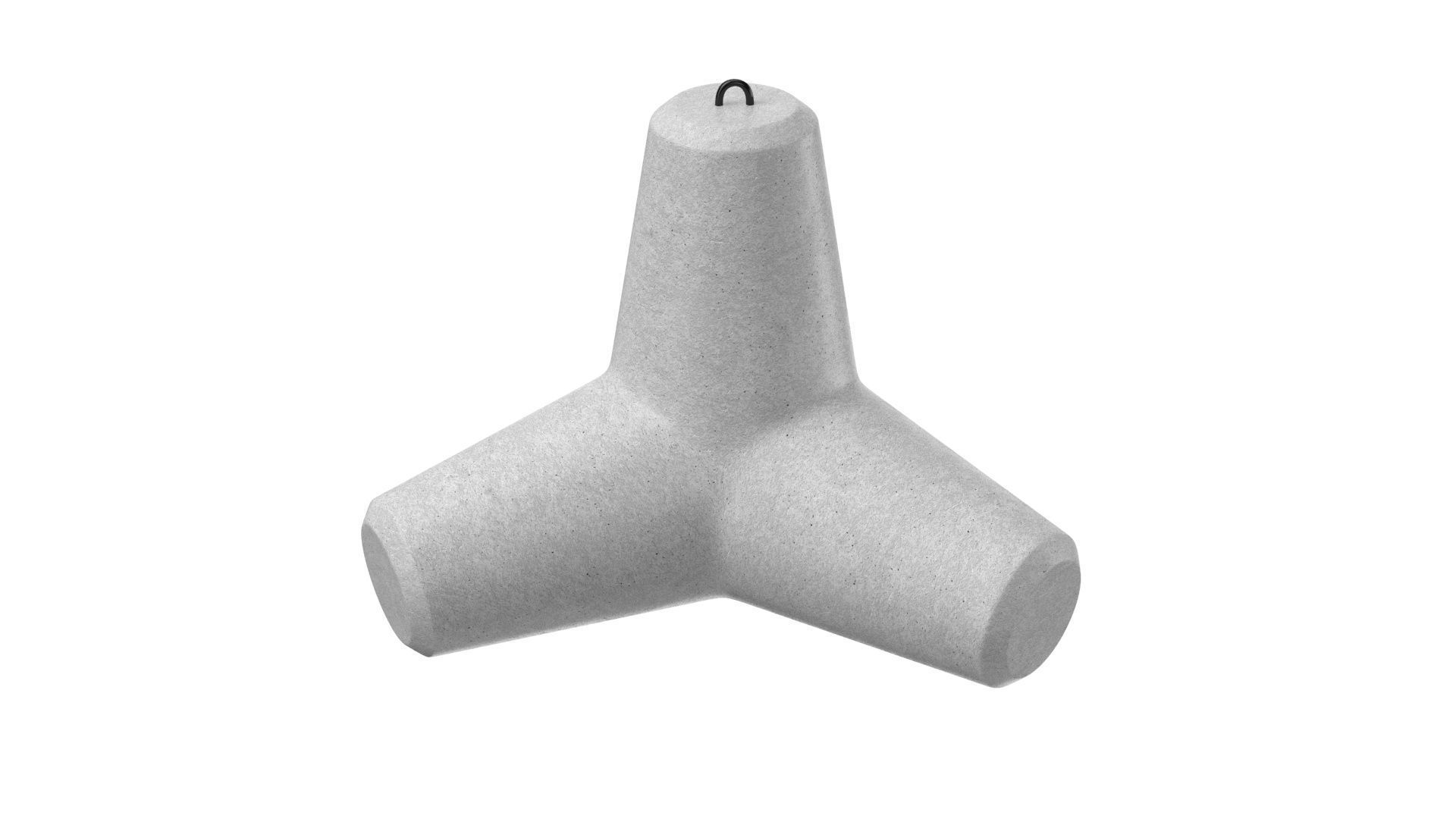 Concrete Tetrapod 3D model_1