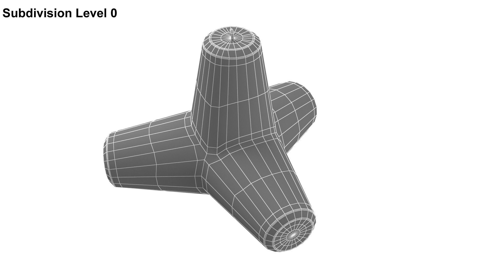 Concrete Tetrapod 3D model_7