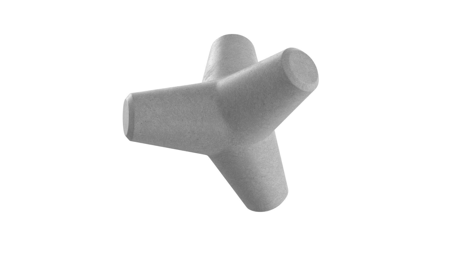 Concrete Tetrapod 3D model_5