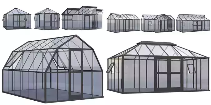 Winter Garden Set 3D Model Collection