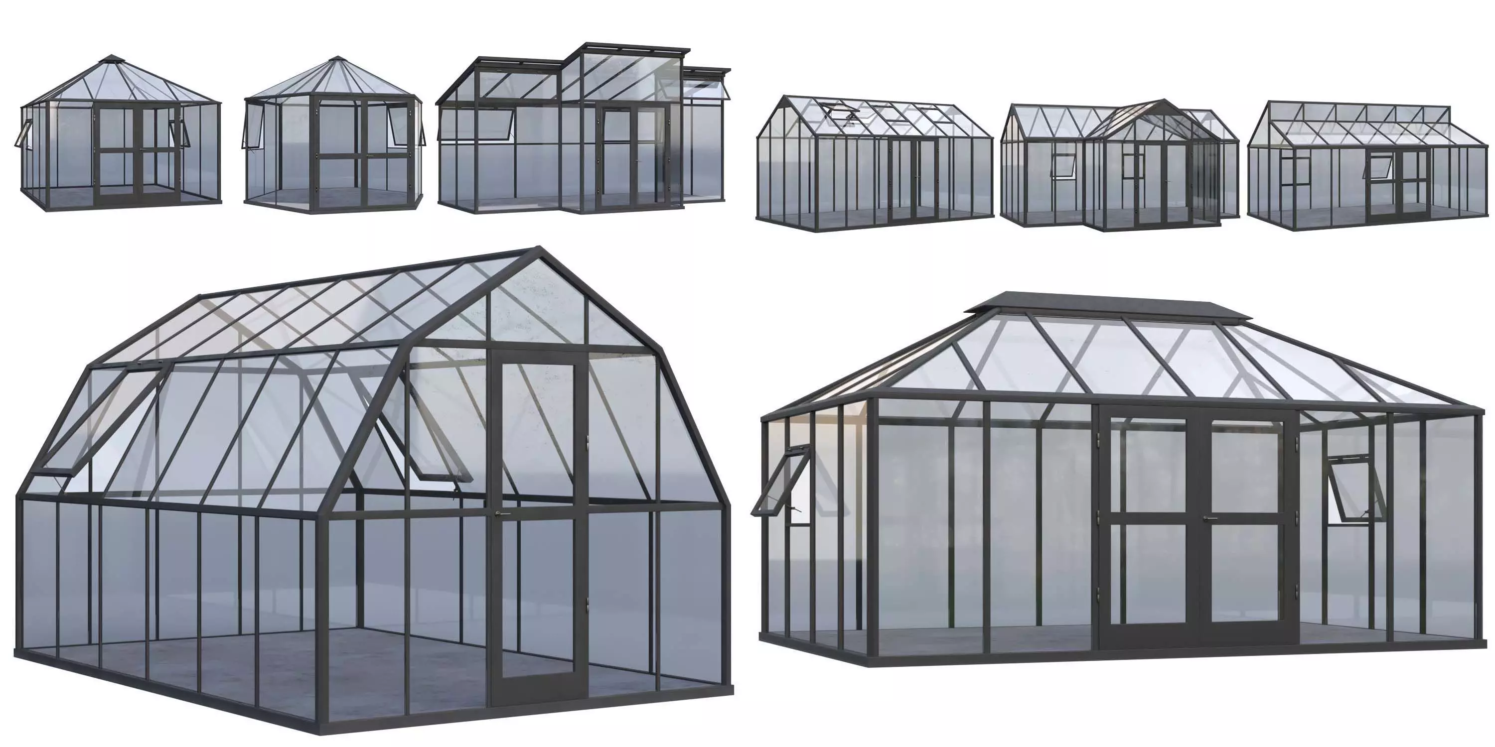 Winter Garden Set 3D Model Collection_0