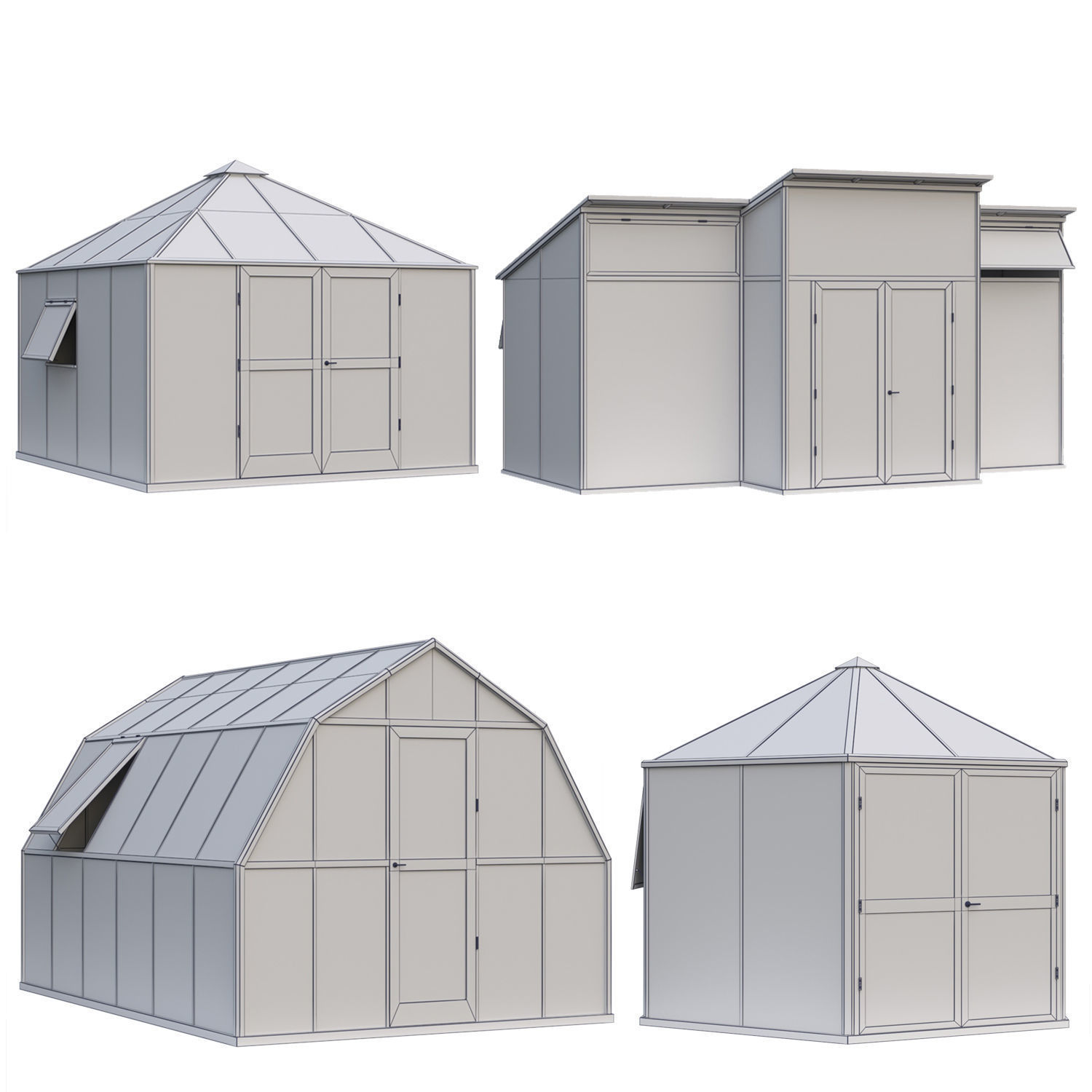 Winter Garden Set 3D Model Collection_2