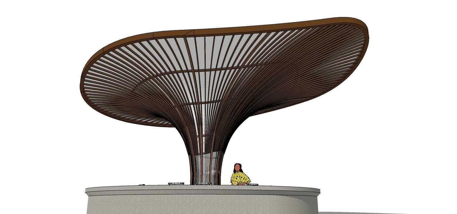 Floral Pool Bar 3DS Max Vray Corona Low-poly 3D model_7