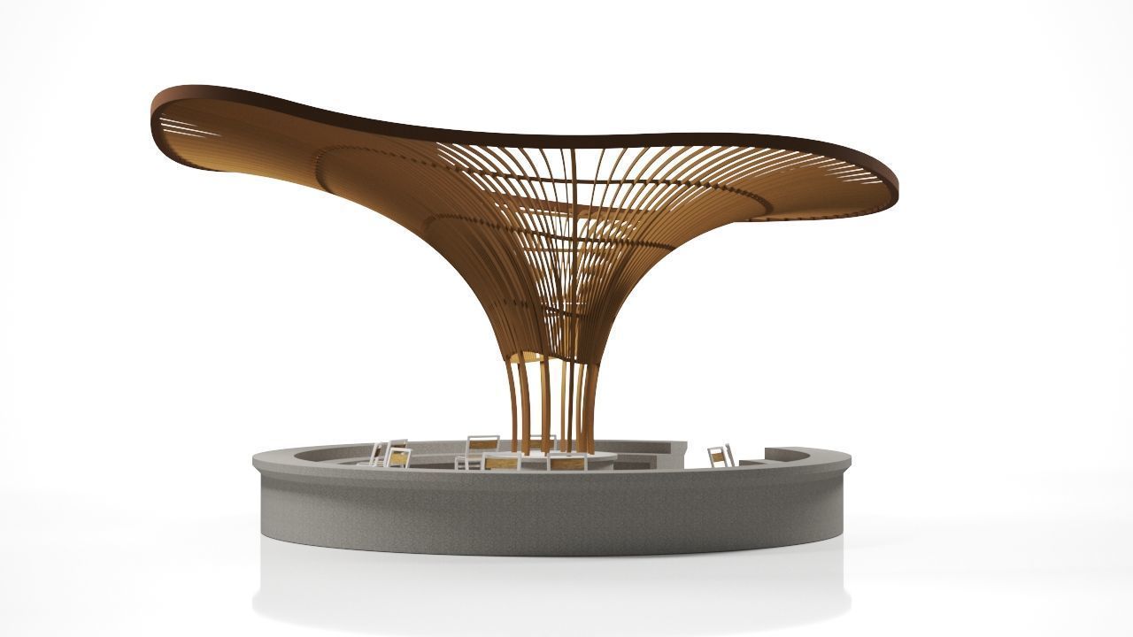 Floral Pool Bar 3DS Max Vray Corona Low-poly 3D model_2