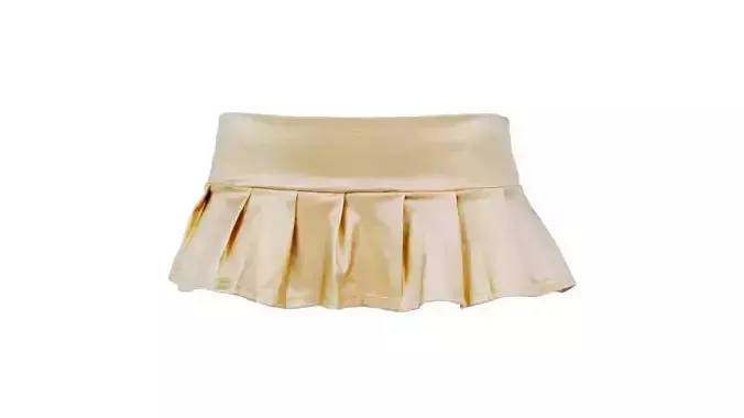 Metallic Mini Skirt Low-poly 3D model