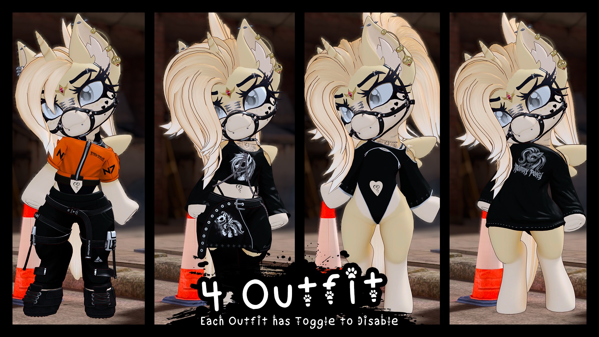 Aeverie Chibi Pony VRChat Avatar Low-poly 3D model_3