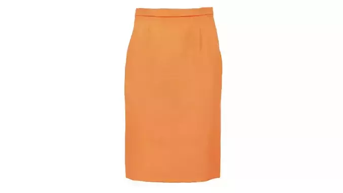 Orange Pencil Skirt