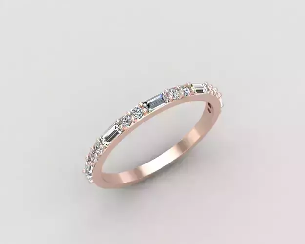 light weight Minimal diamond and budget ring 137-MW 3D print model