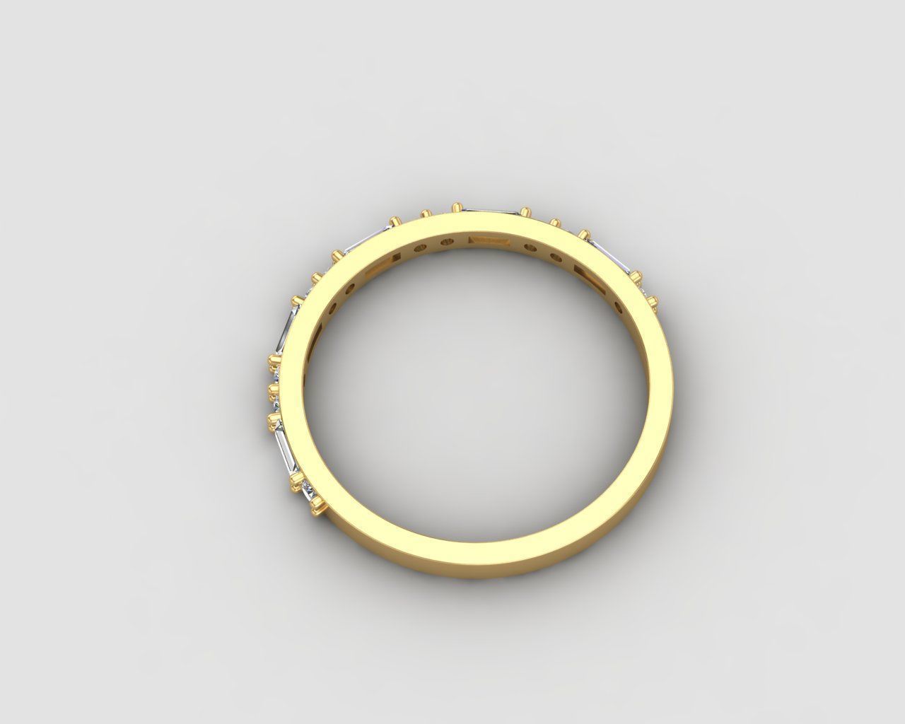light weight Minimal diamond and budget ring 137-MW 3D print model_28