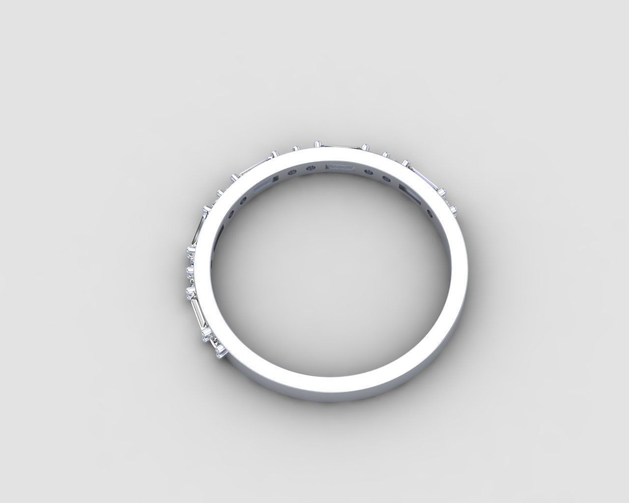 light weight Minimal diamond and budget ring 137-MW 3D print model_20