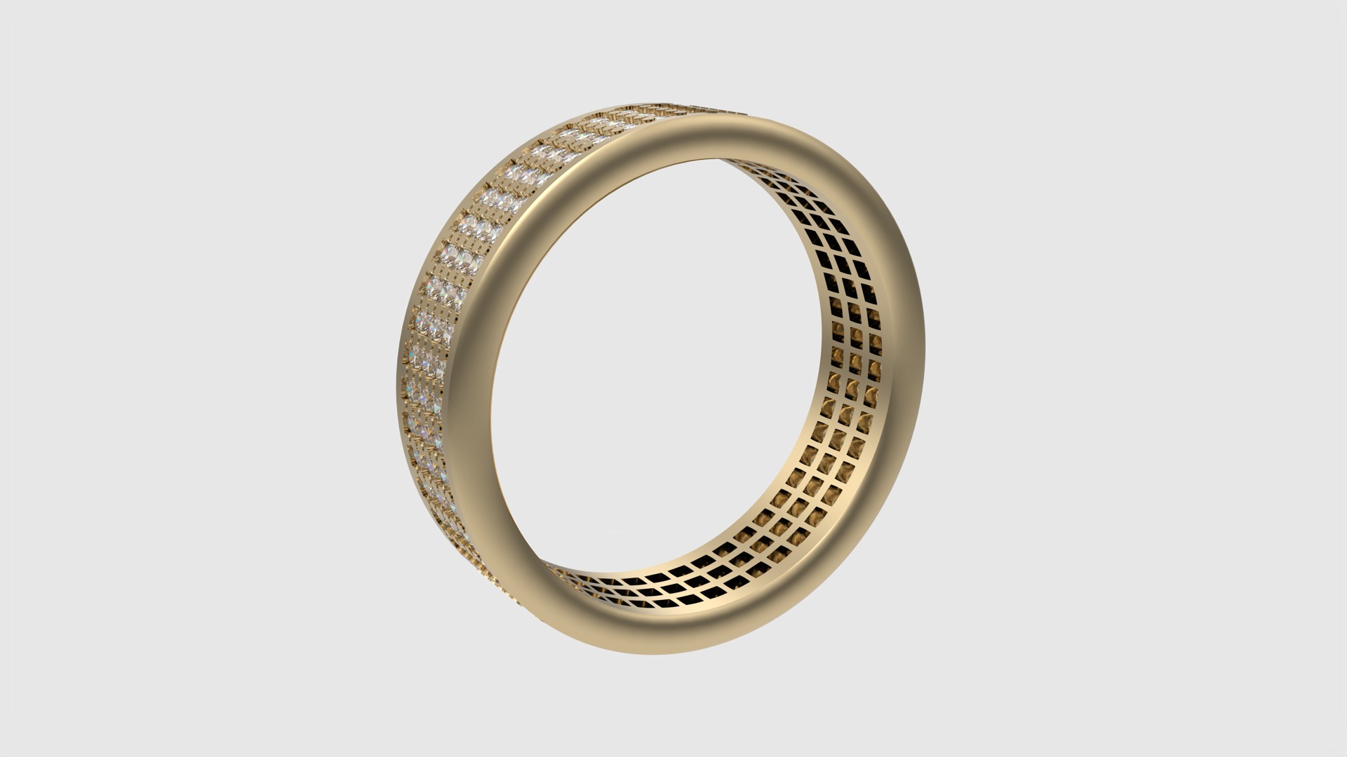 Dazzling Grid Pave Ring JDBCo 3D print model_3