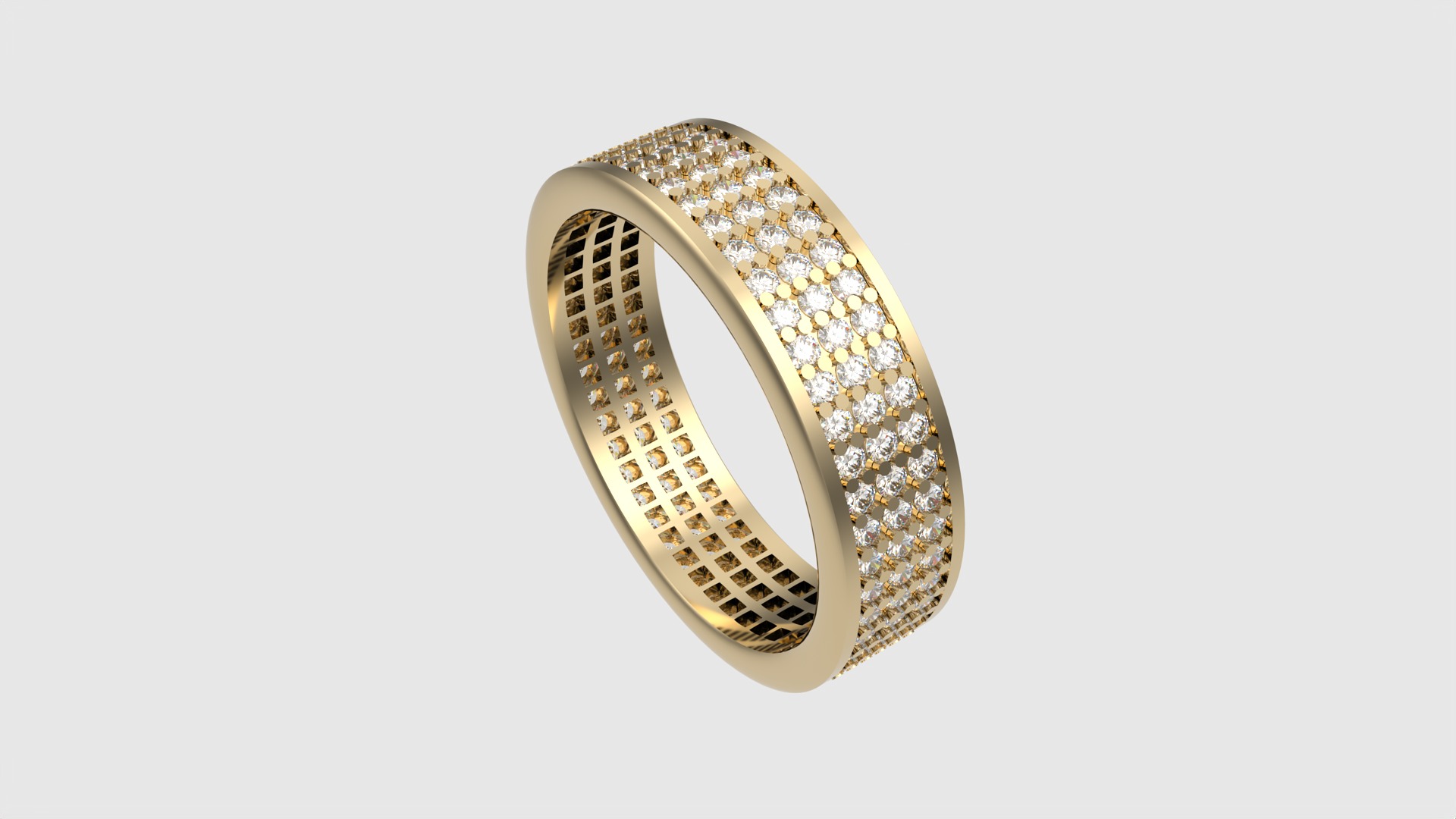 Dazzling Grid Pave Ring JDBCo 3D print model_21