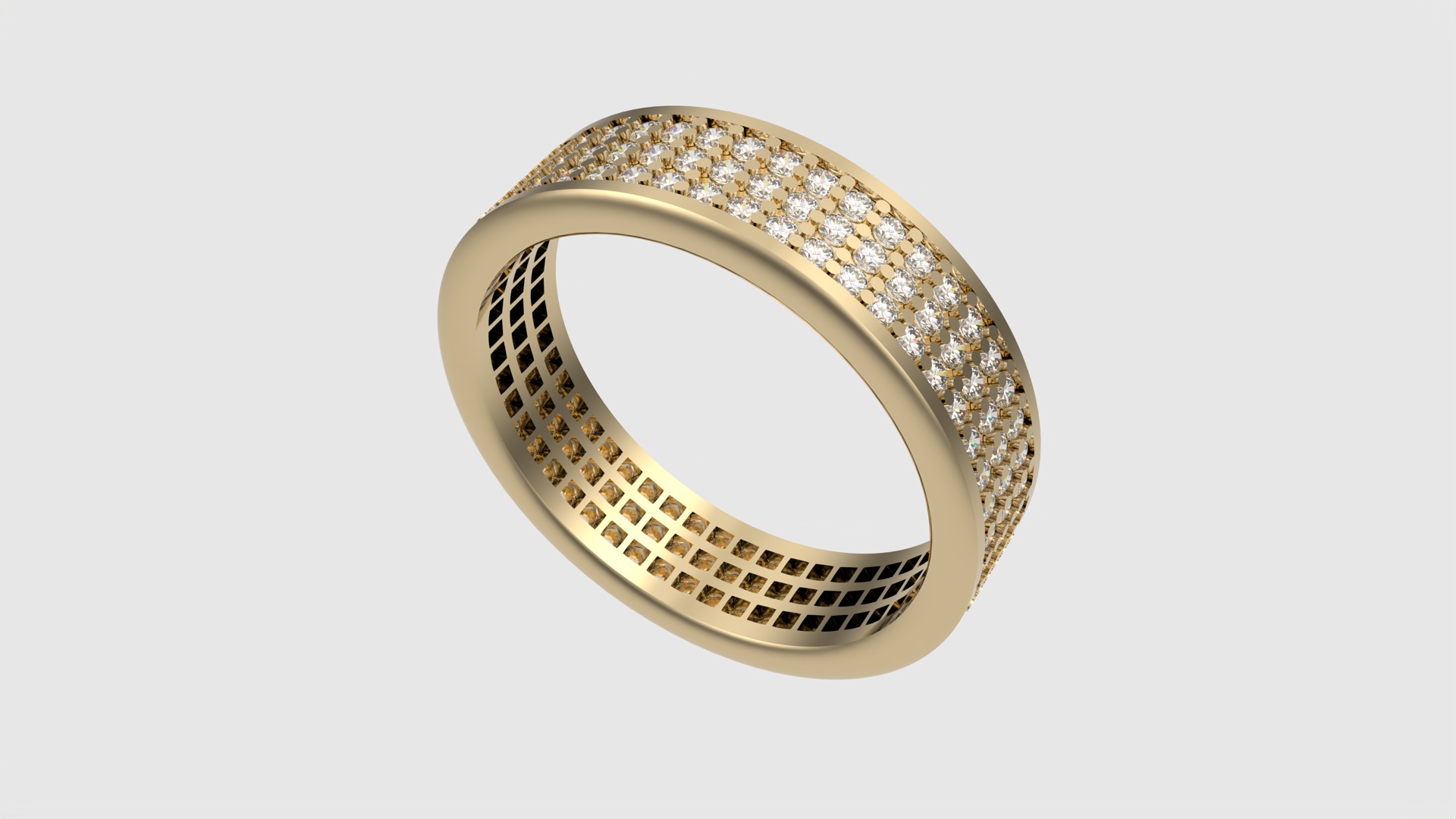 Dazzling Grid Pave Ring JDBCo 3D print model_22
