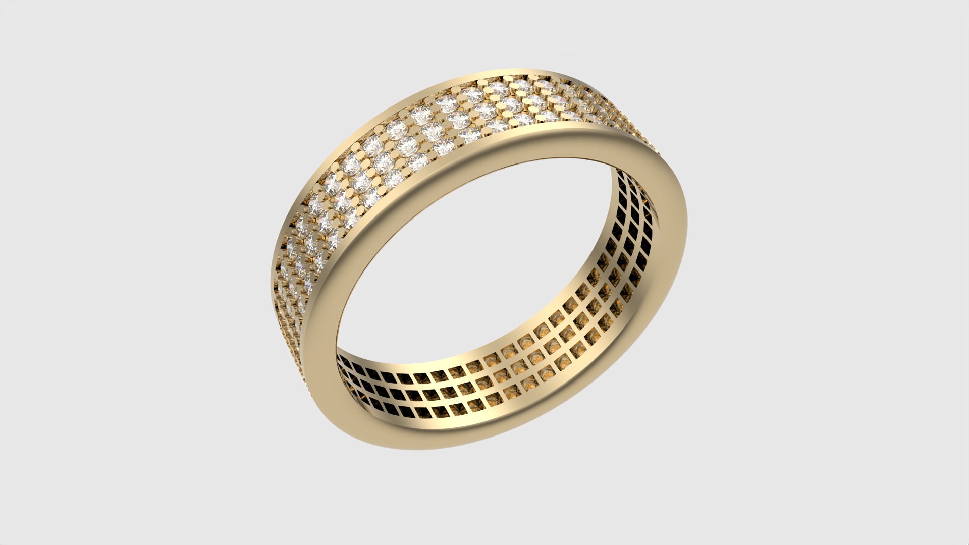 Dazzling Grid Pave Ring JDBCo 3D print model_17