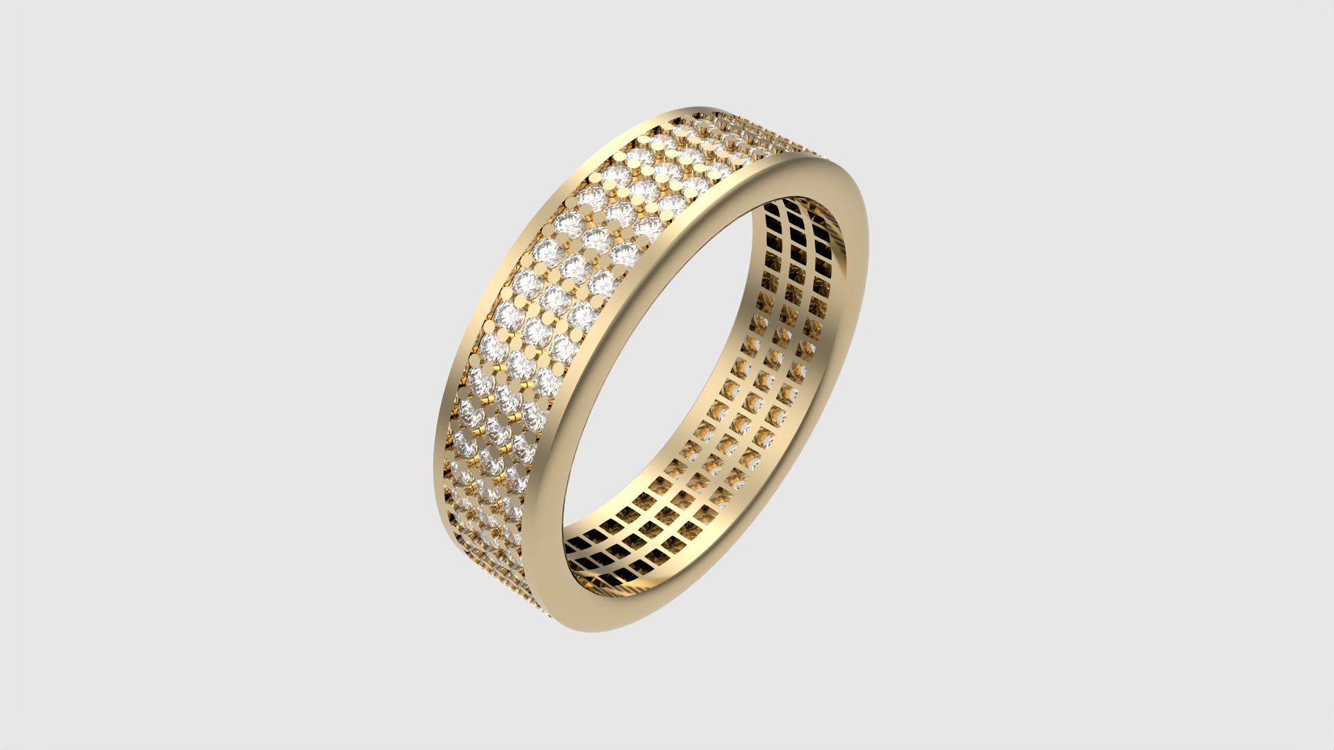 Dazzling Grid Pave Ring JDBCo 3D print model_18