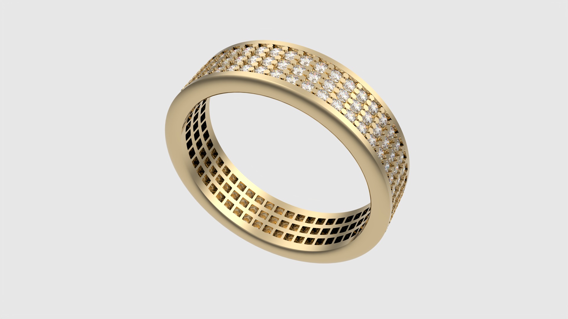 Dazzling Grid Pave Ring JDBCo 3D print model_15