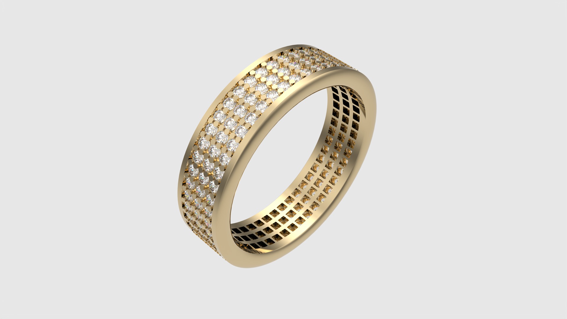 Dazzling Grid Pave Ring JDBCo 3D print model_25