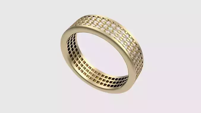 Dazzling Grid Pave Ring JDBCo
