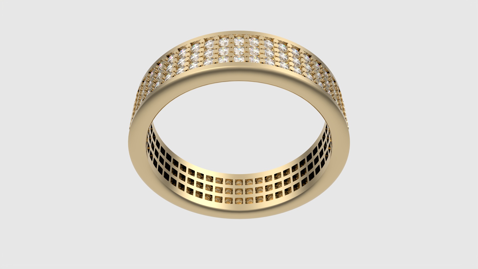 Dazzling Grid Pave Ring JDBCo 3D print model_16
