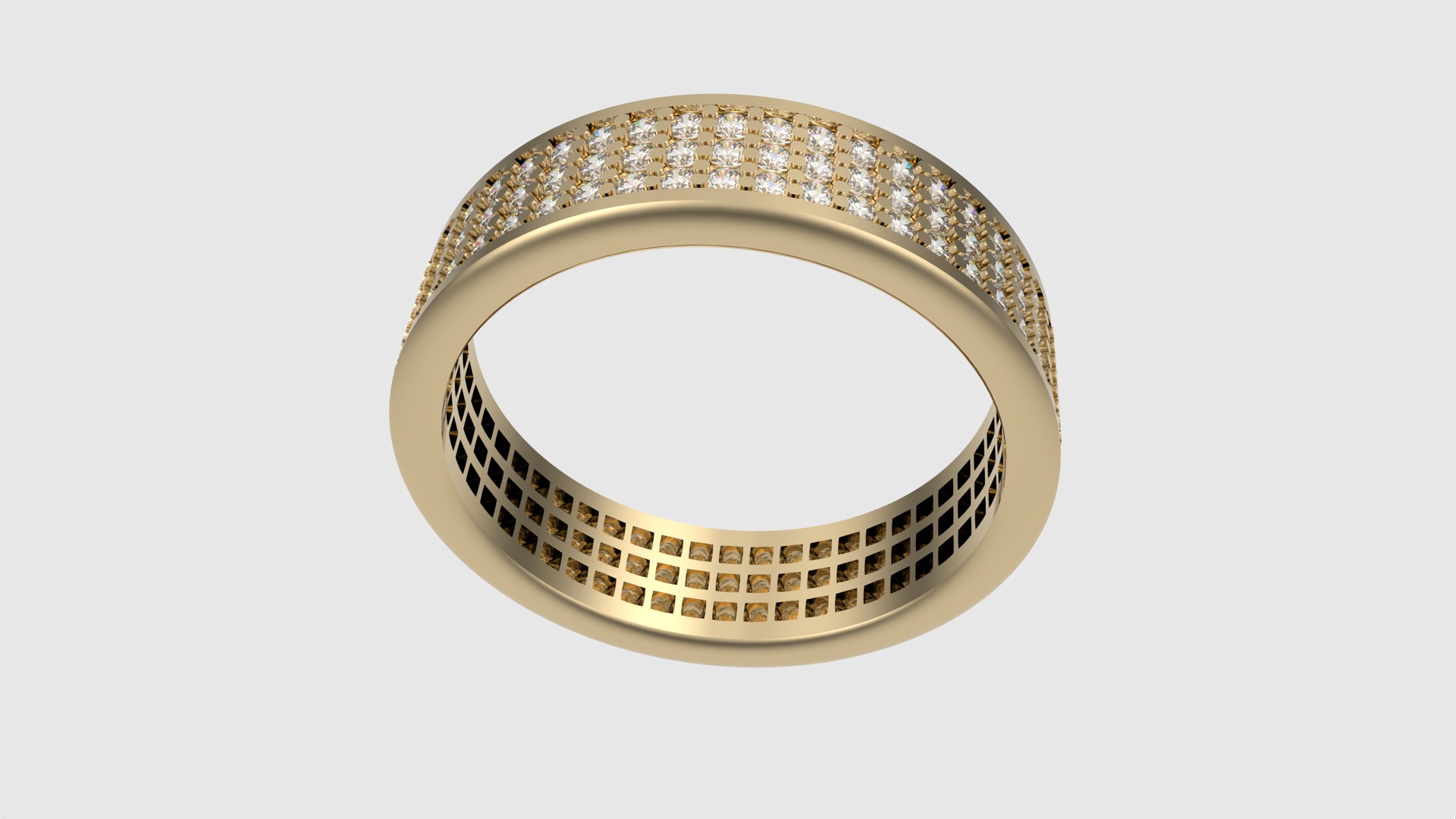 Dazzling Grid Pave Ring JDBCo 3D print model_23