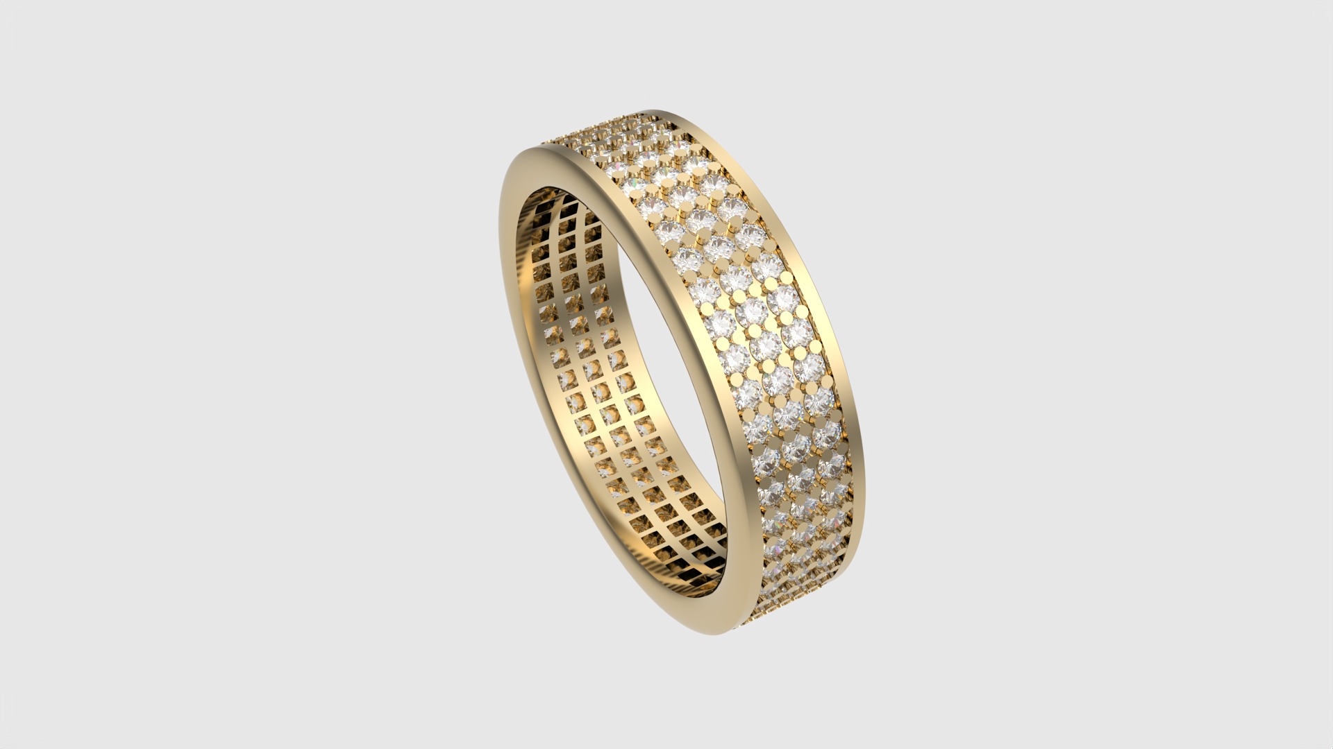 Dazzling Grid Pave Ring JDBCo 3D print model_28