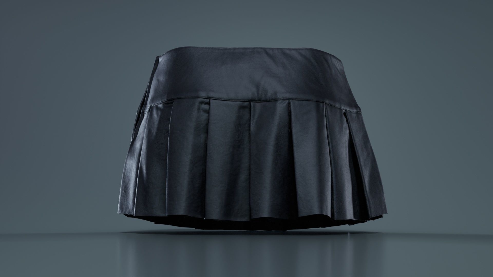 Plaid Laces Skirt Low-poly 3D model_3