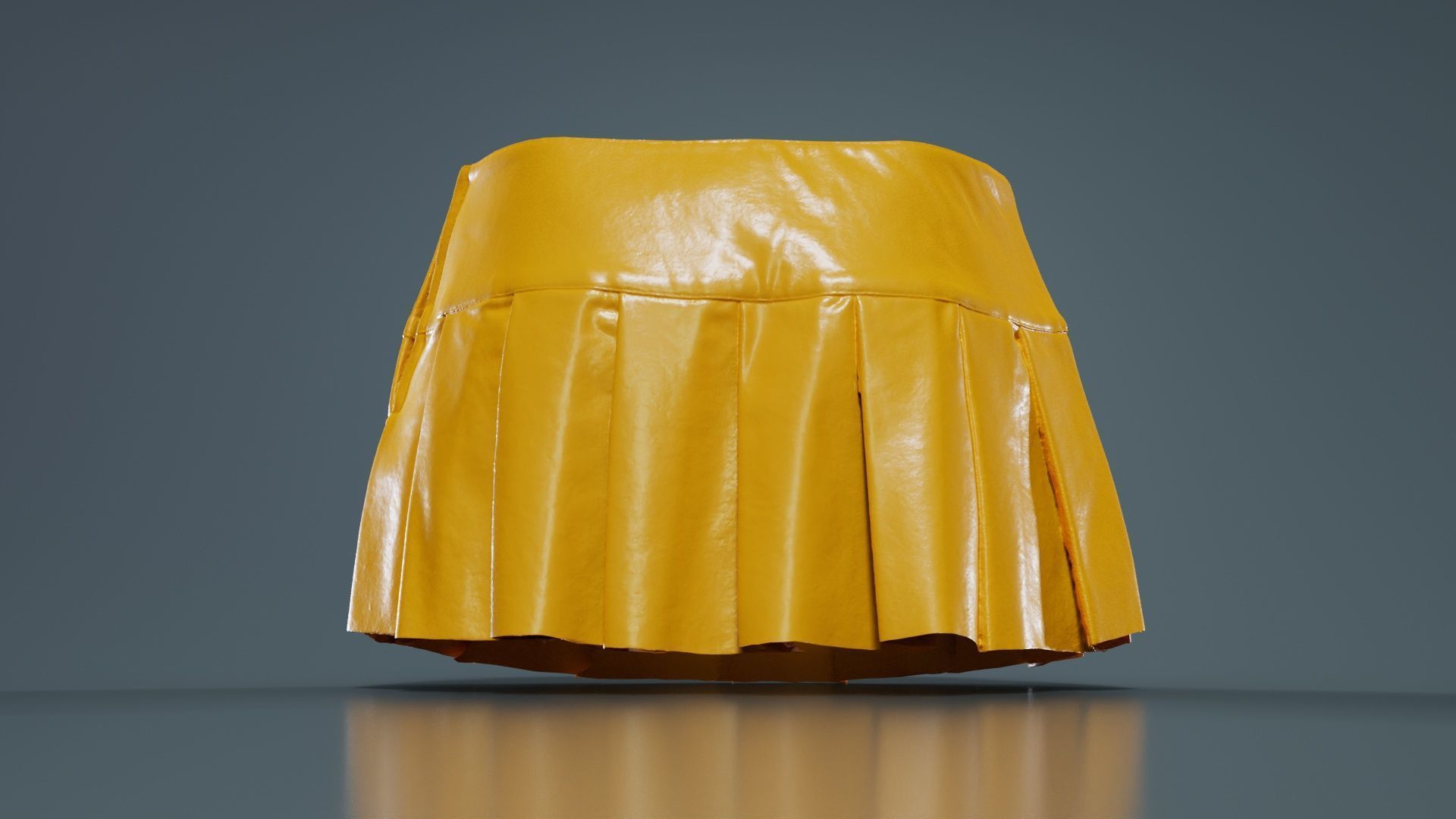 Plaid Laces Skirt Low-poly 3D model_13