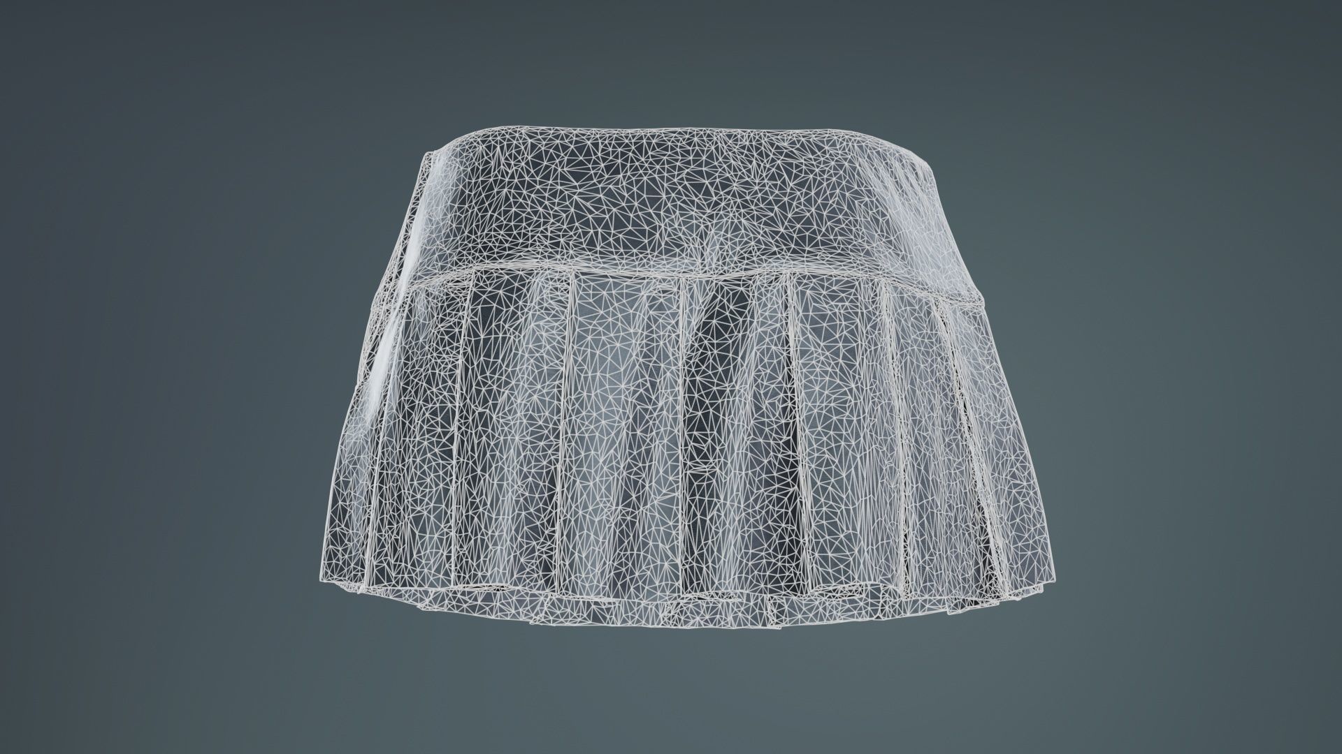 Plaid Laces Skirt Low-poly 3D model_10