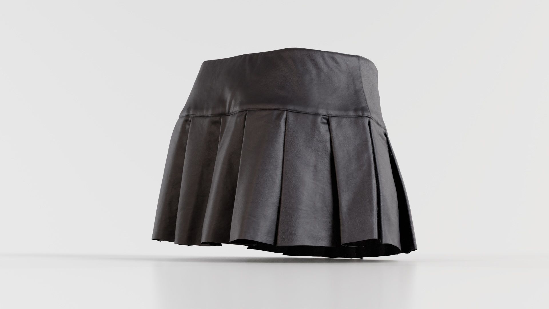 Plaid Laces Skirt Low-poly 3D model_2