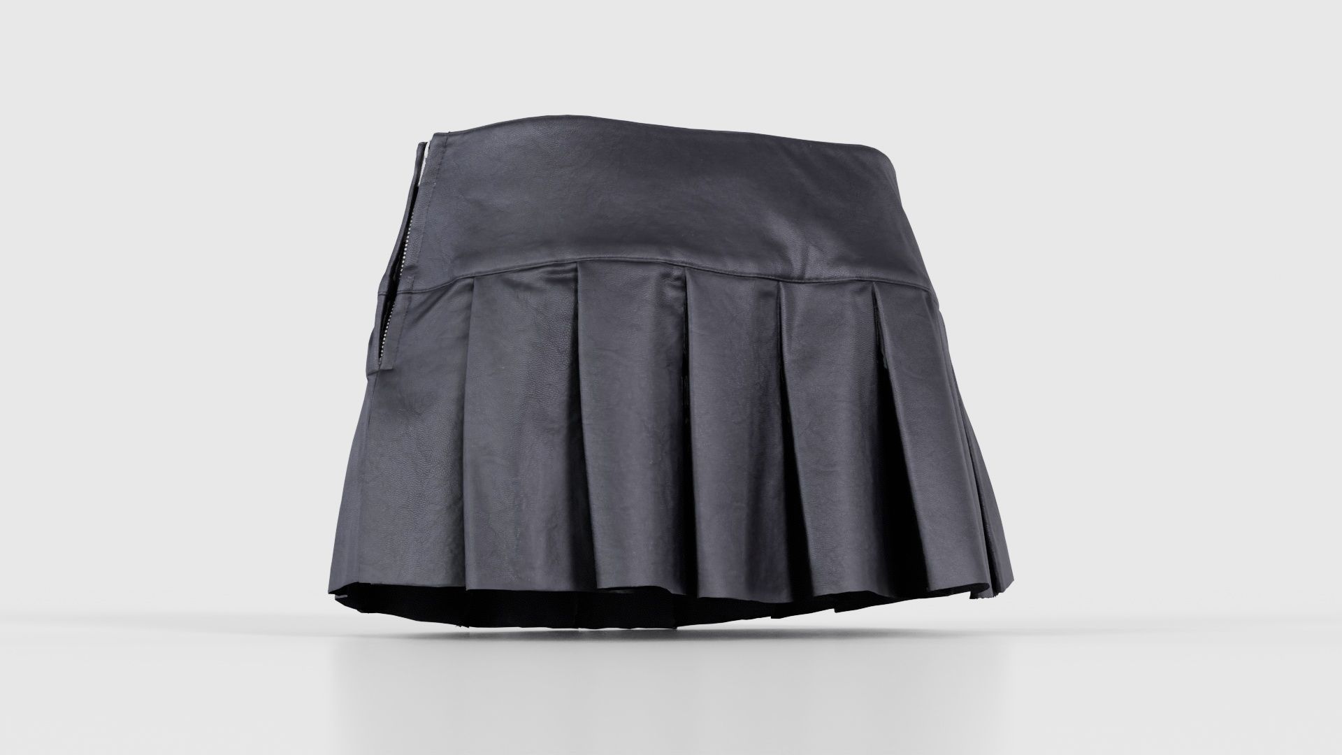 Plaid Laces Skirt Low-poly 3D model_22