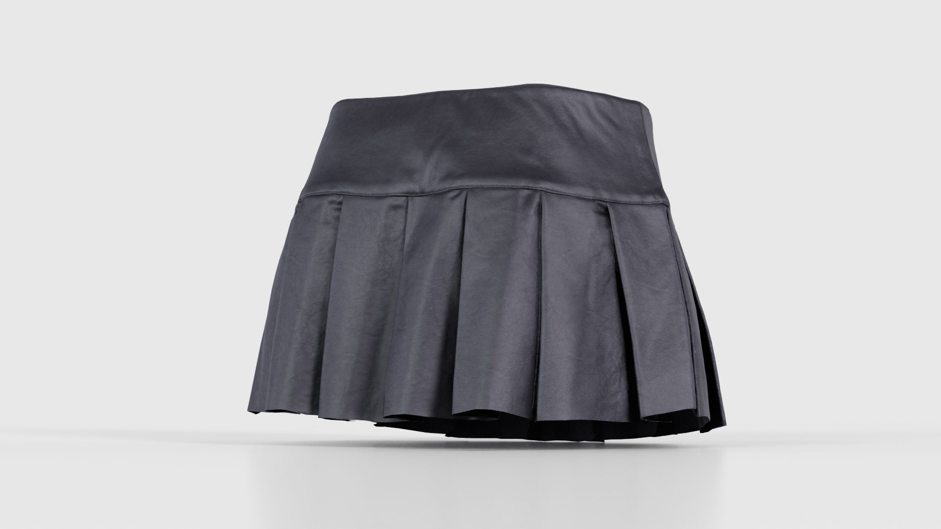 Plaid Laces Skirt Low-poly 3D model_20