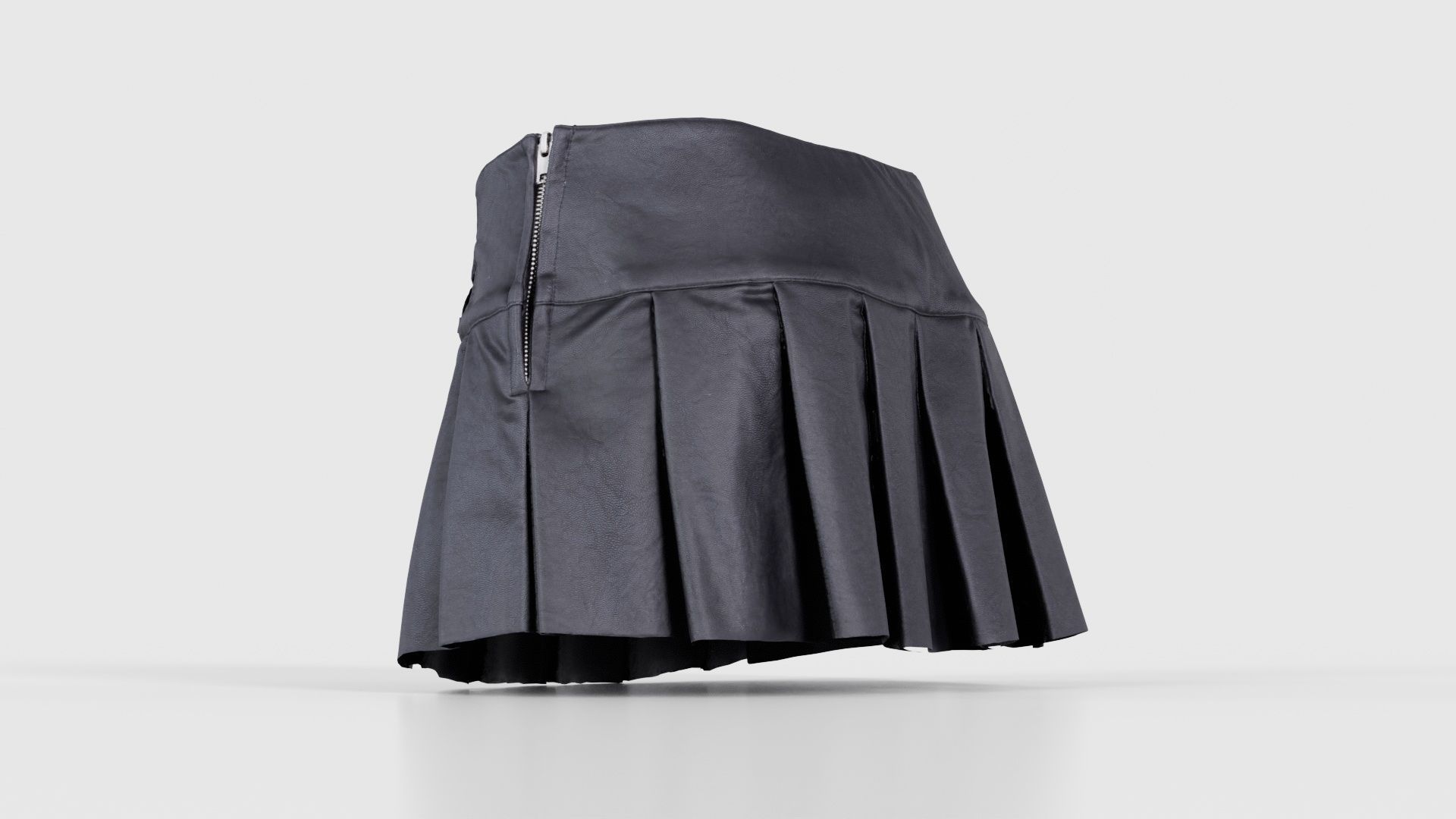 Plaid Laces Skirt Low-poly 3D model_23