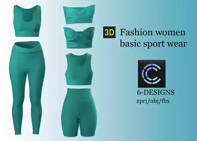 3D fashion women sport wear