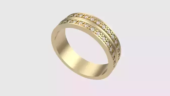 Double Row Channel Set Ring JDBCo