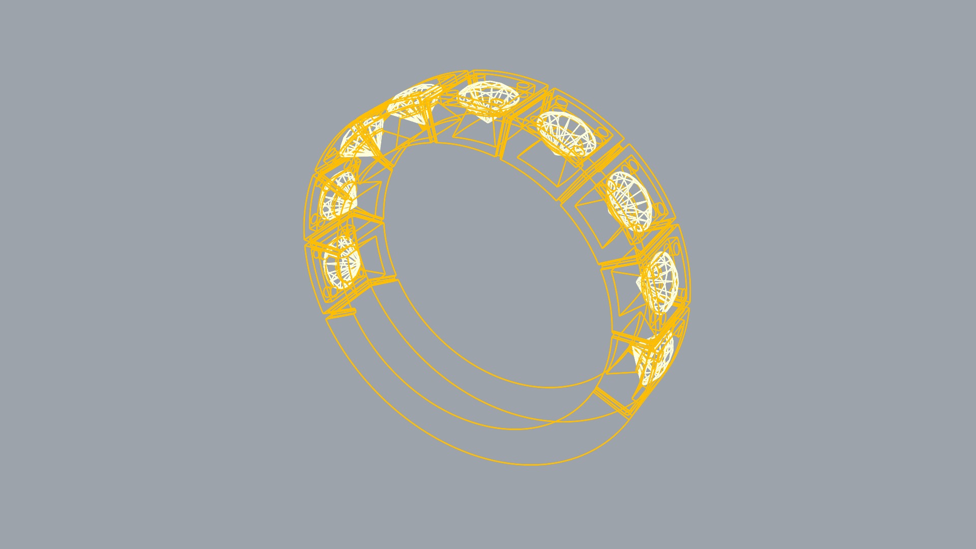 Square Set Brilliant Ring JDBCo 3D print model_8