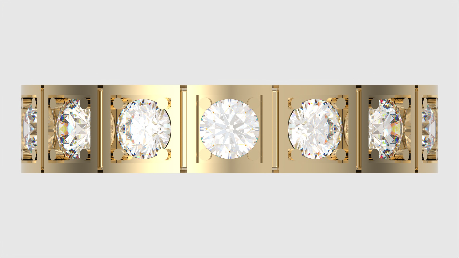 Square Set Brilliant Ring JDBCo 3D print model_6