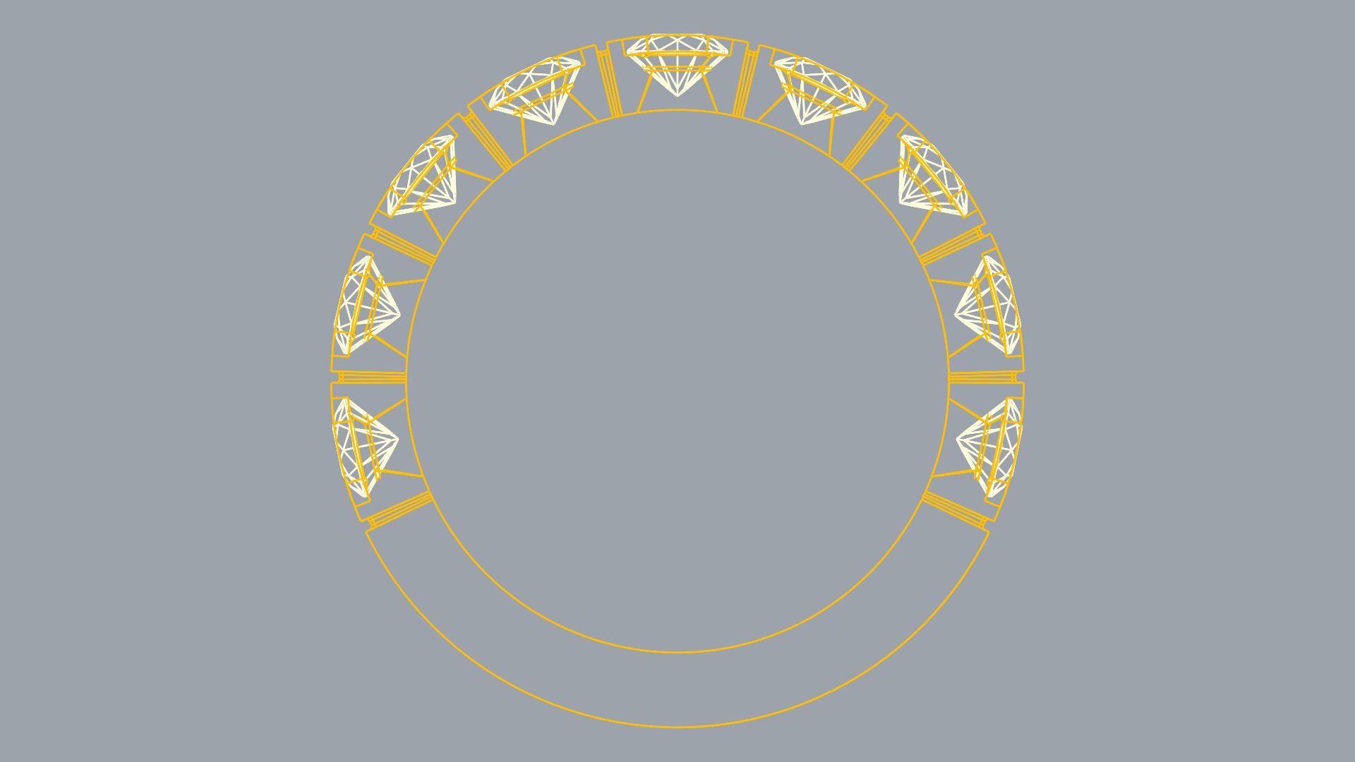 Square Set Brilliant Ring JDBCo 3D print model_10