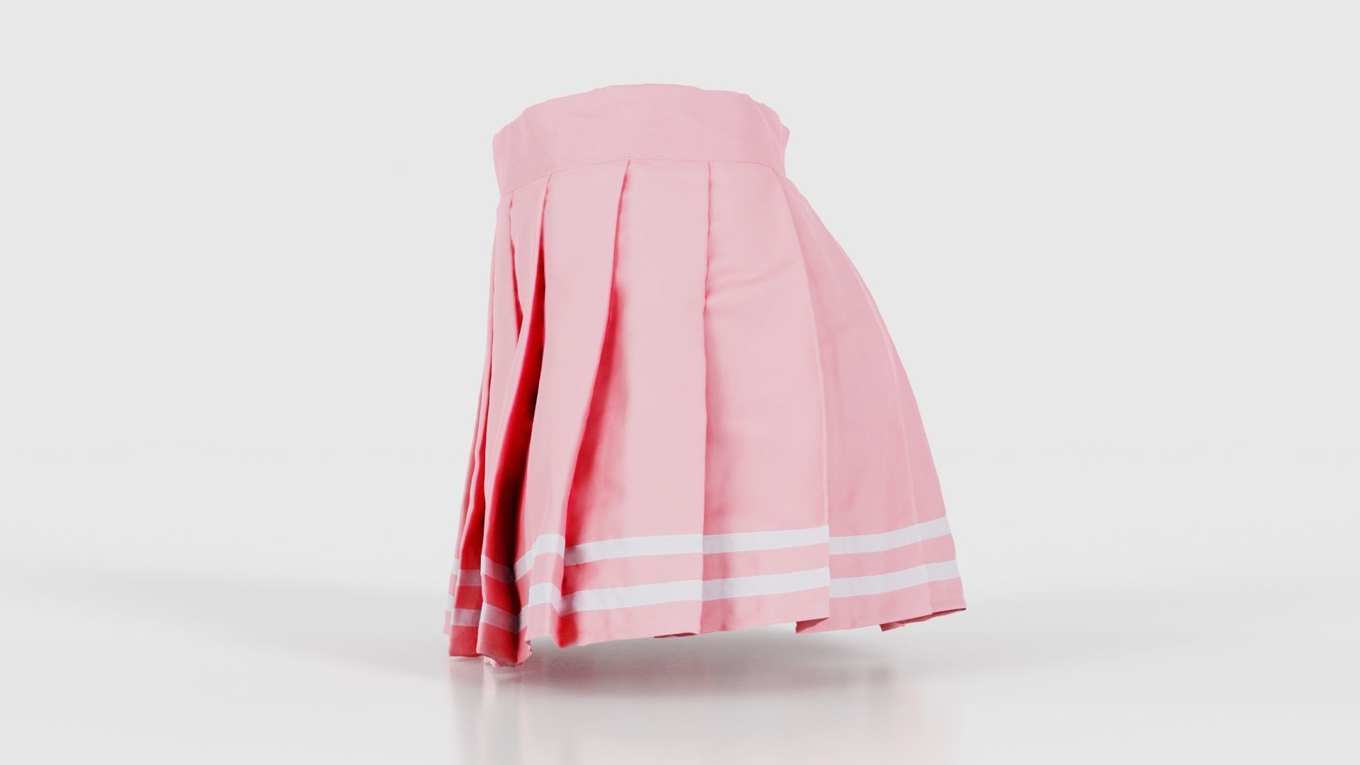 Sailor Skirt Low-poly 3D model_24