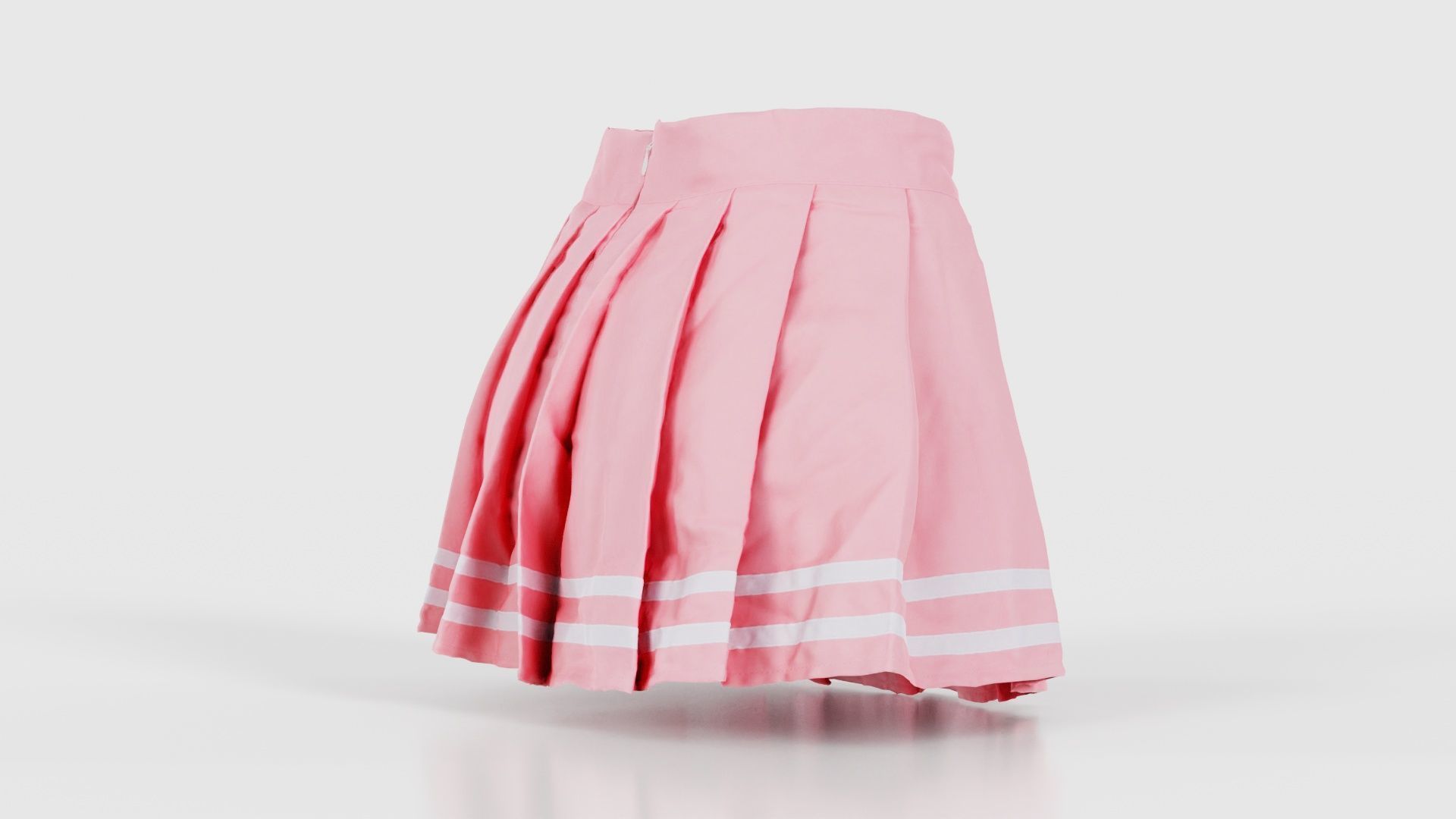 Sailor Skirt Low-poly 3D model_19