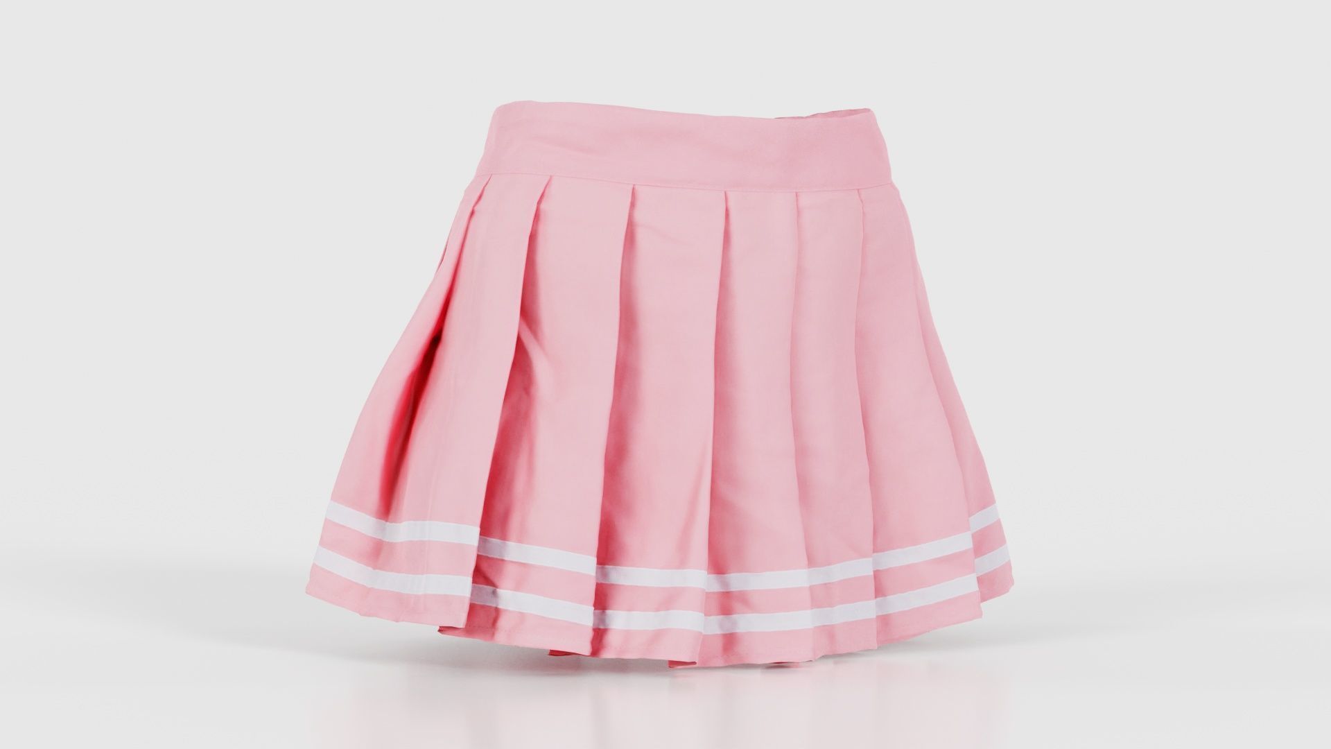 Sailor Skirt Low-poly 3D model_16
