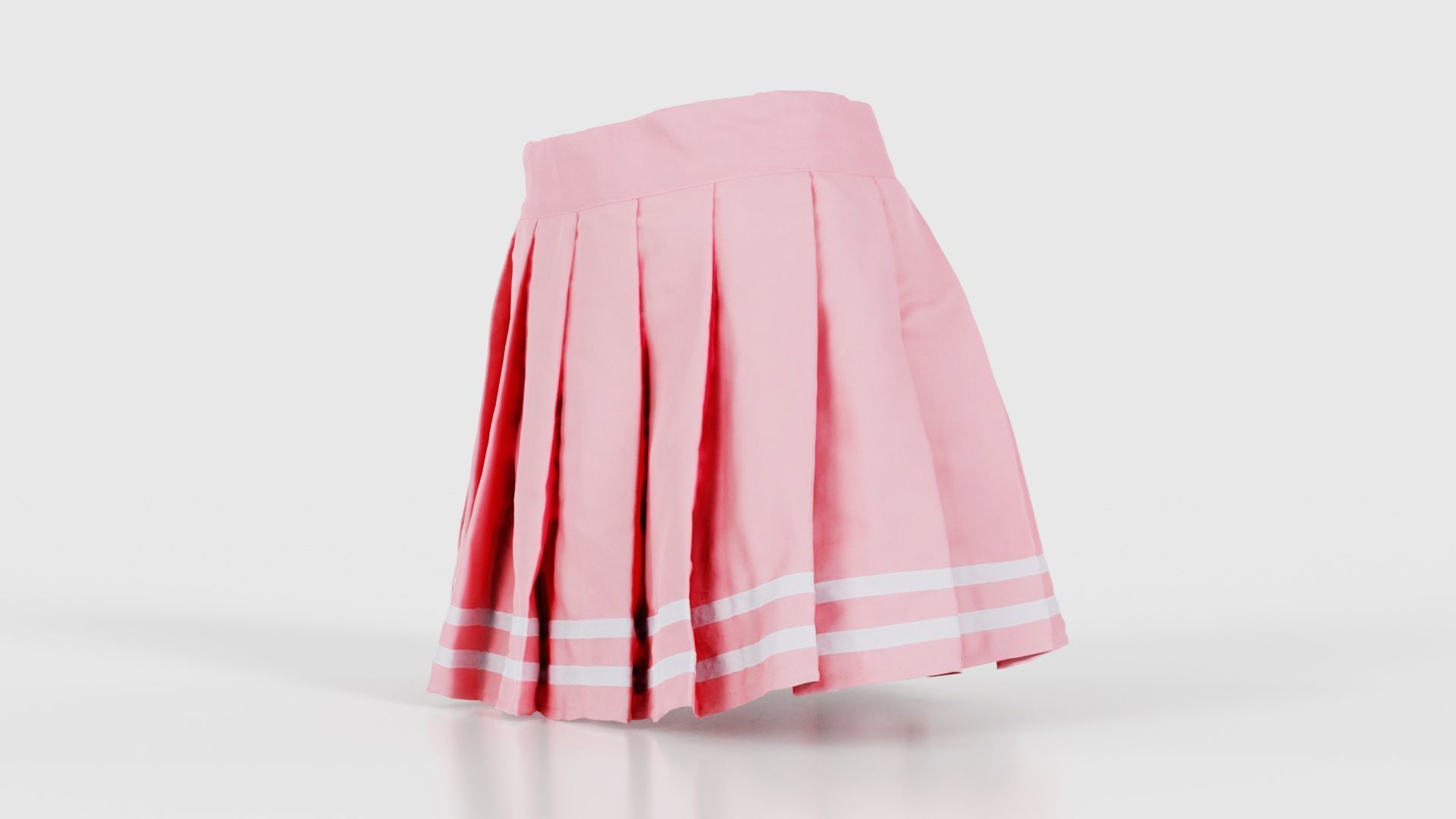 Sailor Skirt Low-poly 3D model_25