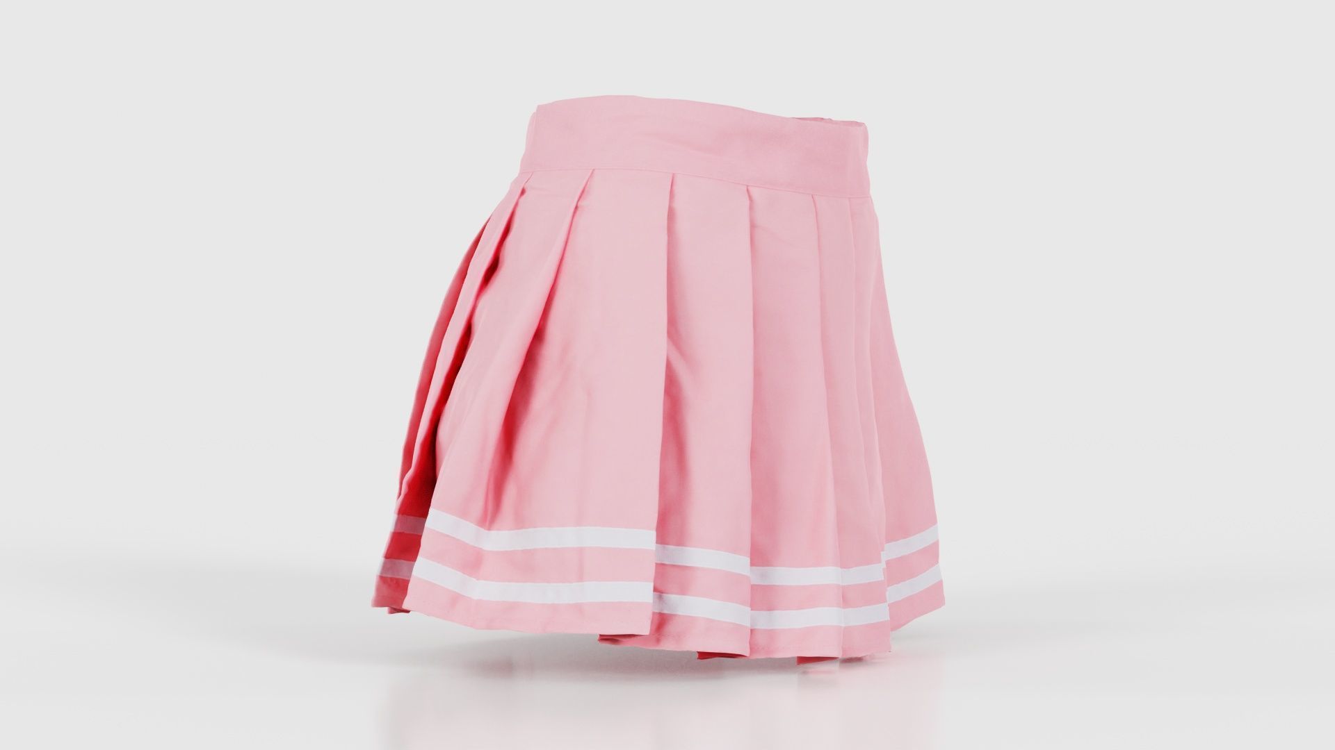 Sailor Skirt Low-poly 3D model_17