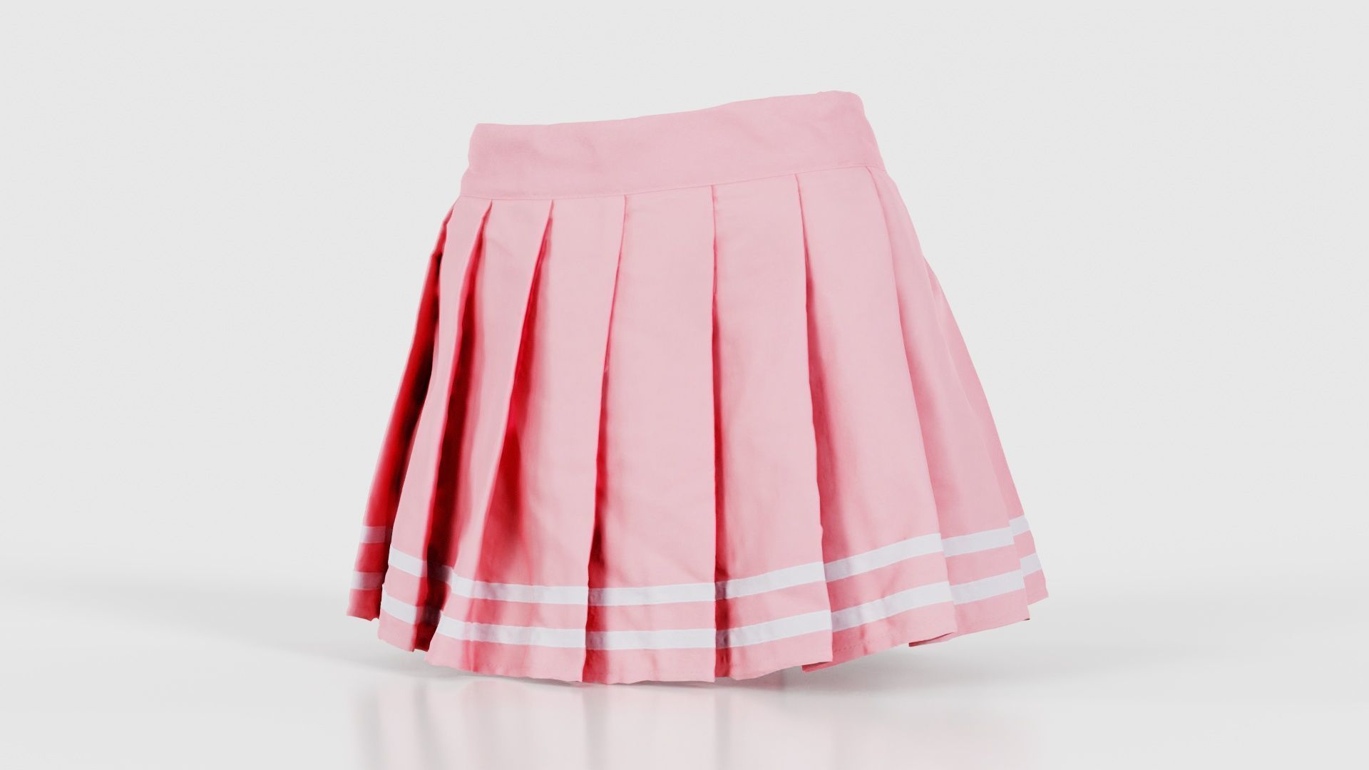 Sailor Skirt Low-poly 3D model_26
