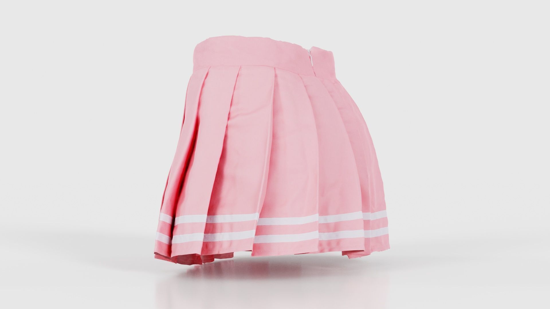 Sailor Skirt Low-poly 3D model_23