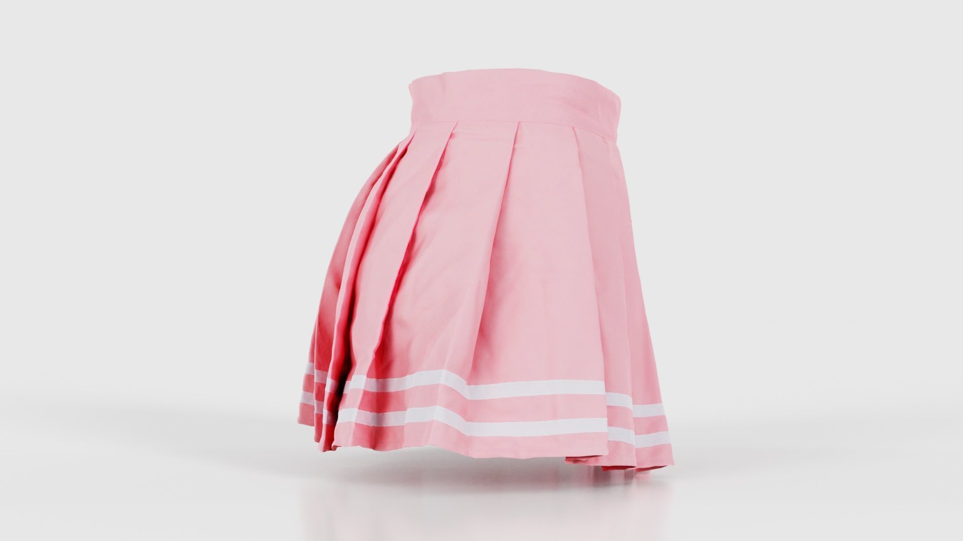 Sailor Skirt Low-poly 3D model_18