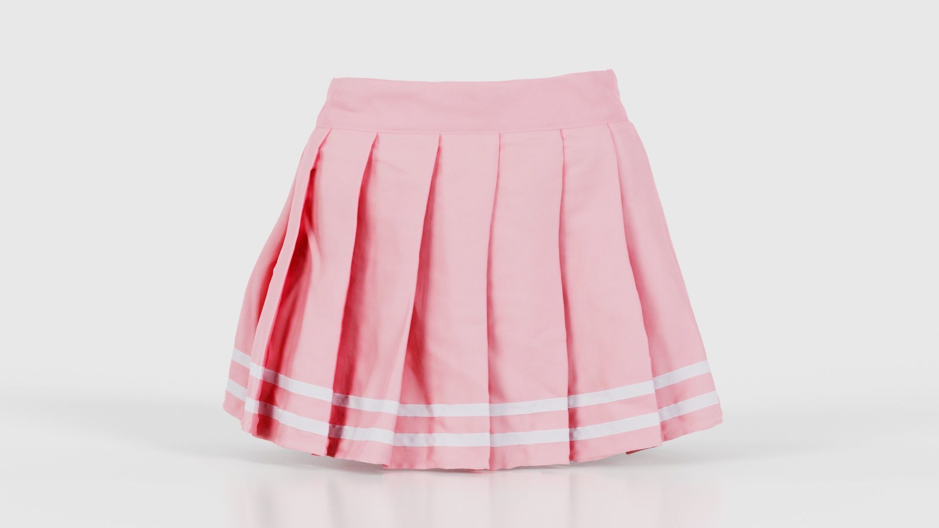 Sailor Skirt Low-poly 3D model_15