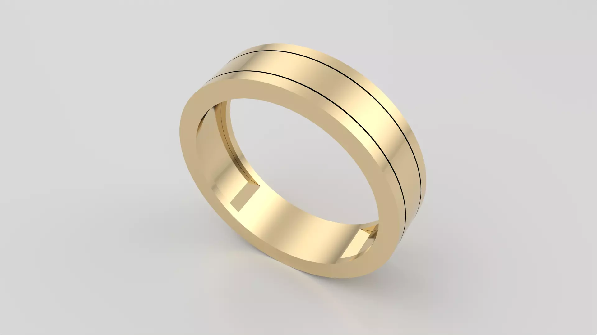Sleek Minimalist Groove Ring JDBCo 3D print model