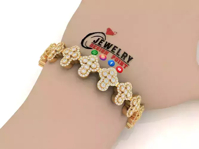 Custom Cross Bazel Diamond Link Bracelet Hiphop Cross Bracelet